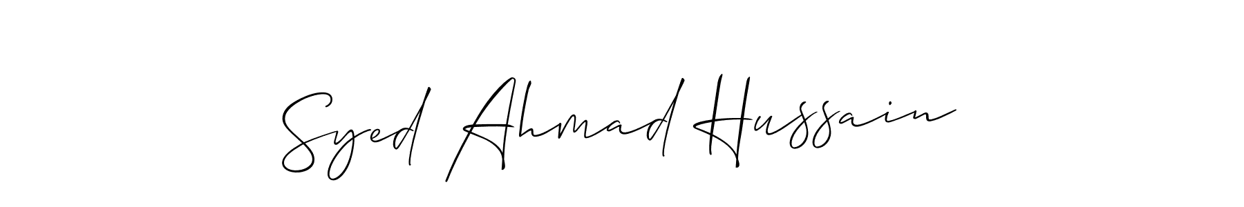 How to Draw Syed Ahmad Hussain signature style? Allison_Script is a latest design signature styles for name Syed Ahmad Hussain. Syed Ahmad Hussain signature style 2 images and pictures png