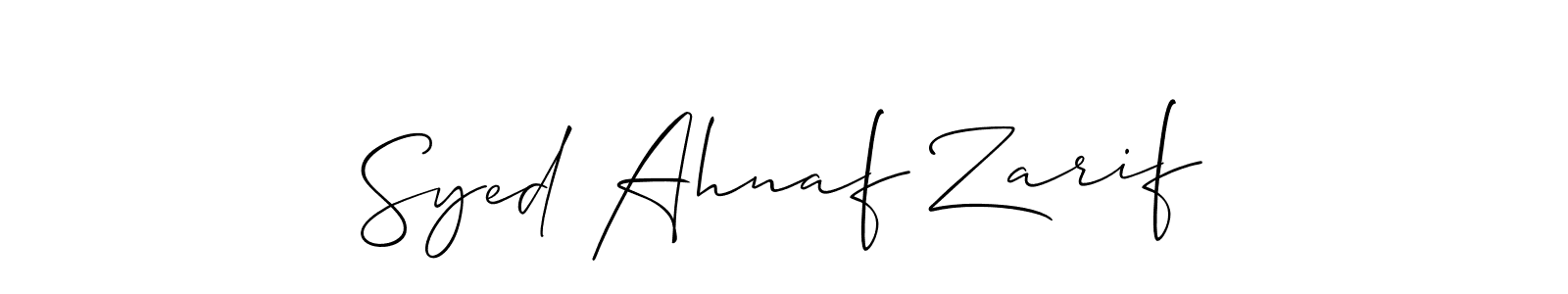 It looks lik you need a new signature style for name Syed Ahnaf Zarif. Design unique handwritten (Allison_Script) signature with our free signature maker in just a few clicks. Syed Ahnaf Zarif signature style 2 images and pictures png