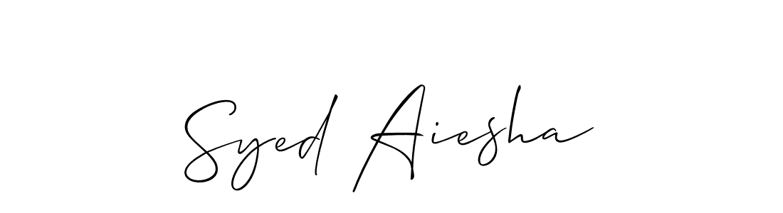 Syed Aiesha stylish signature style. Best Handwritten Sign (Allison_Script) for my name. Handwritten Signature Collection Ideas for my name Syed Aiesha. Syed Aiesha signature style 2 images and pictures png