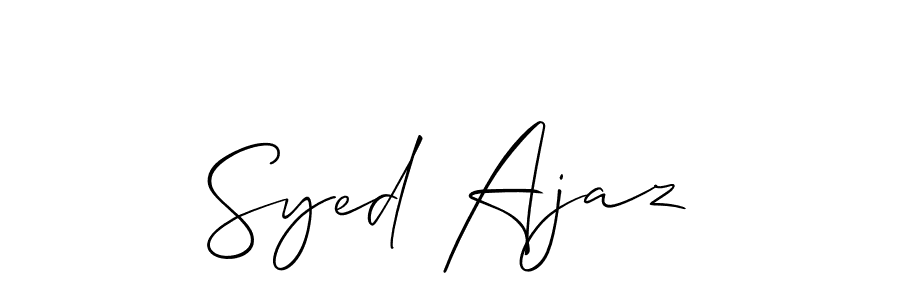 Design your own signature with our free online signature maker. With this signature software, you can create a handwritten (Allison_Script) signature for name Syed Ajaz. Syed Ajaz signature style 2 images and pictures png