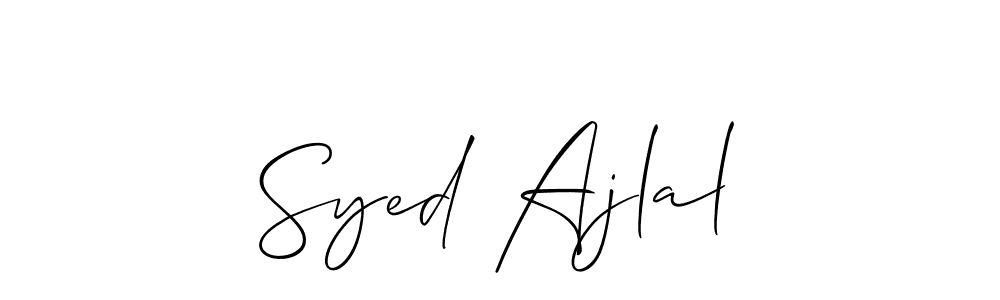 How to Draw Syed Ajlal signature style? Allison_Script is a latest design signature styles for name Syed Ajlal. Syed Ajlal signature style 2 images and pictures png