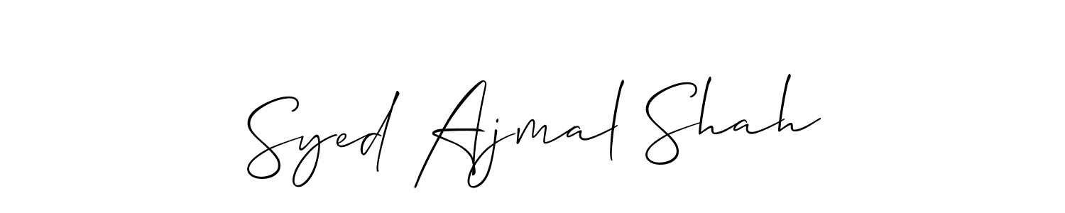 Use a signature maker to create a handwritten signature online. With this signature software, you can design (Allison_Script) your own signature for name Syed Ajmal Shah. Syed Ajmal Shah signature style 2 images and pictures png
