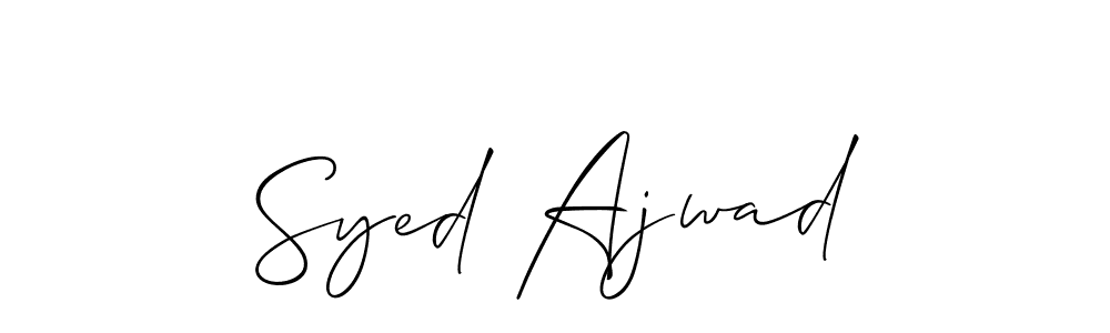 Create a beautiful signature design for name Syed Ajwad. With this signature (Allison_Script) fonts, you can make a handwritten signature for free. Syed Ajwad signature style 2 images and pictures png