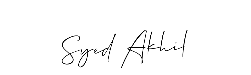 It looks lik you need a new signature style for name Syed Akhil. Design unique handwritten (Allison_Script) signature with our free signature maker in just a few clicks. Syed Akhil signature style 2 images and pictures png
