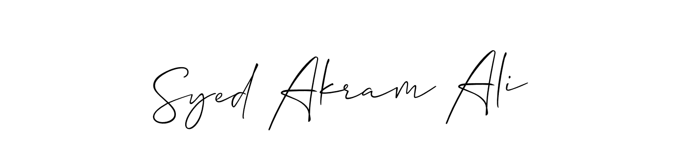 It looks lik you need a new signature style for name Syed Akram Ali. Design unique handwritten (Allison_Script) signature with our free signature maker in just a few clicks. Syed Akram Ali signature style 2 images and pictures png