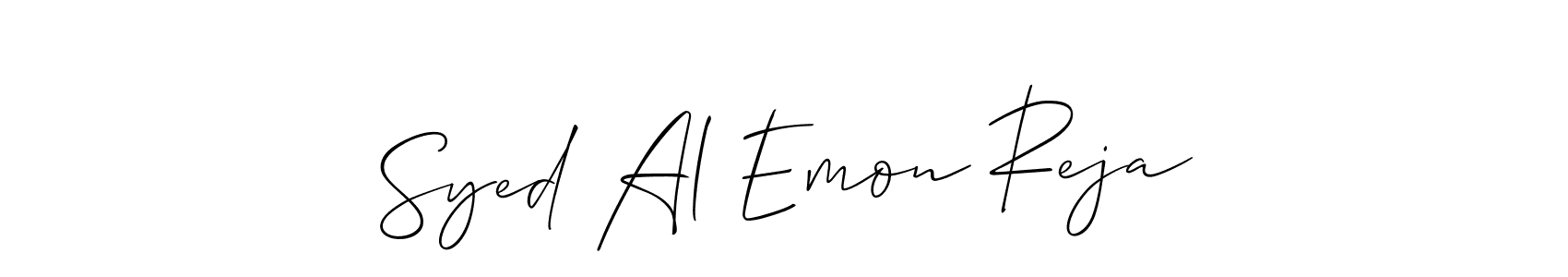 Syed Al Emon Reja stylish signature style. Best Handwritten Sign (Allison_Script) for my name. Handwritten Signature Collection Ideas for my name Syed Al Emon Reja. Syed Al Emon Reja signature style 2 images and pictures png