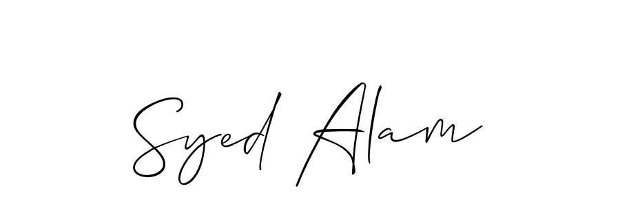 Design your own signature with our free online signature maker. With this signature software, you can create a handwritten (Allison_Script) signature for name Syed Alam. Syed Alam signature style 2 images and pictures png
