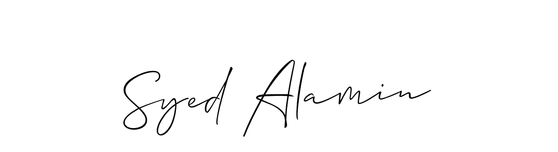 Use a signature maker to create a handwritten signature online. With this signature software, you can design (Allison_Script) your own signature for name Syed Alamin. Syed Alamin signature style 2 images and pictures png