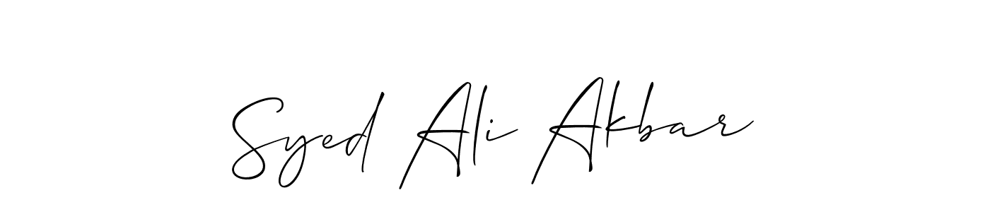 Syed Ali Akbar stylish signature style. Best Handwritten Sign (Allison_Script) for my name. Handwritten Signature Collection Ideas for my name Syed Ali Akbar. Syed Ali Akbar signature style 2 images and pictures png