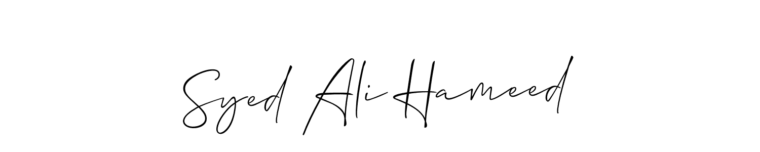 Create a beautiful signature design for name Syed Ali Hameed. With this signature (Allison_Script) fonts, you can make a handwritten signature for free. Syed Ali Hameed signature style 2 images and pictures png