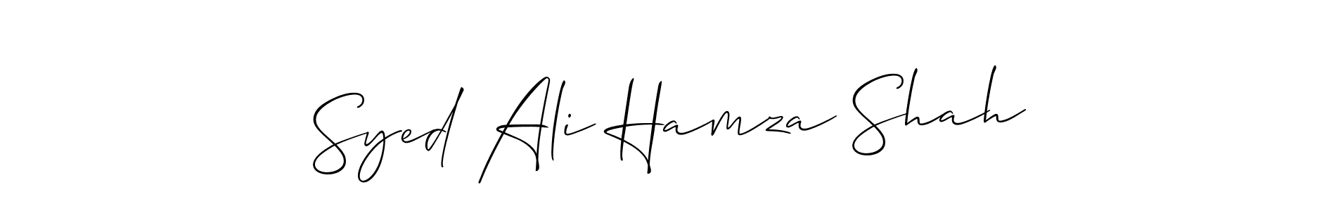 Design your own signature with our free online signature maker. With this signature software, you can create a handwritten (Allison_Script) signature for name Syed Ali Hamza Shah. Syed Ali Hamza Shah signature style 2 images and pictures png