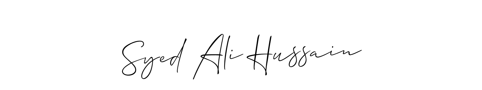 It looks lik you need a new signature style for name Syed Ali Hussain. Design unique handwritten (Allison_Script) signature with our free signature maker in just a few clicks. Syed Ali Hussain signature style 2 images and pictures png