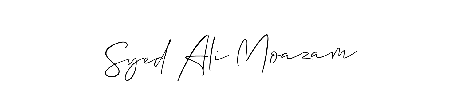Use a signature maker to create a handwritten signature online. With this signature software, you can design (Allison_Script) your own signature for name Syed Ali Moazam. Syed Ali Moazam signature style 2 images and pictures png