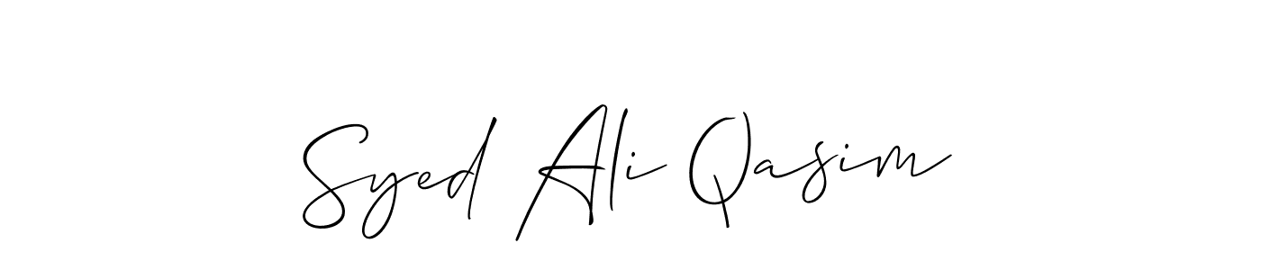 How to Draw Syed Ali Qasim signature style? Allison_Script is a latest design signature styles for name Syed Ali Qasim. Syed Ali Qasim signature style 2 images and pictures png