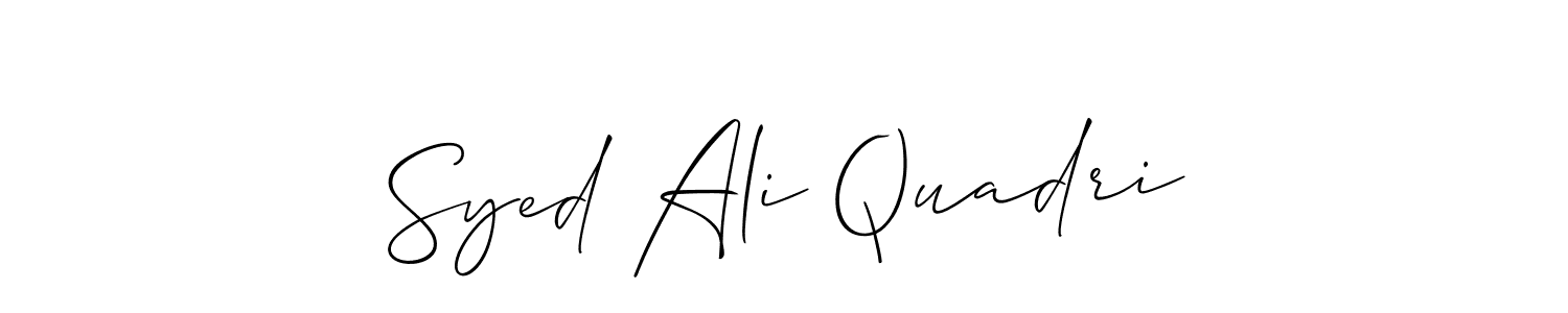 It looks lik you need a new signature style for name Syed Ali Quadri. Design unique handwritten (Allison_Script) signature with our free signature maker in just a few clicks. Syed Ali Quadri signature style 2 images and pictures png