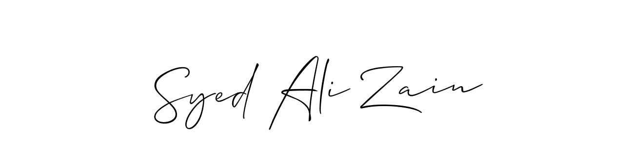 Make a beautiful signature design for name Syed Ali Zain. Use this online signature maker to create a handwritten signature for free. Syed Ali Zain signature style 2 images and pictures png