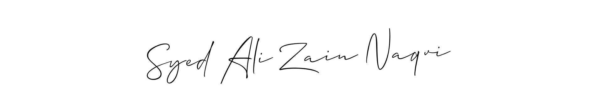 You can use this online signature creator to create a handwritten signature for the name Syed Ali Zain Naqvi. This is the best online autograph maker. Syed Ali Zain Naqvi signature style 2 images and pictures png