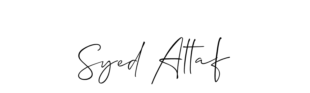 Syed Altaf stylish signature style. Best Handwritten Sign (Allison_Script) for my name. Handwritten Signature Collection Ideas for my name Syed Altaf. Syed Altaf signature style 2 images and pictures png