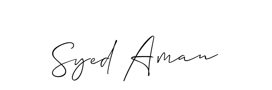 You can use this online signature creator to create a handwritten signature for the name Syed Aman. This is the best online autograph maker. Syed Aman signature style 2 images and pictures png