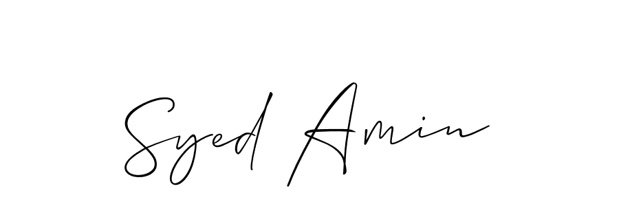 Also You can easily find your signature by using the search form. We will create Syed Amin name handwritten signature images for you free of cost using Allison_Script sign style. Syed Amin signature style 2 images and pictures png
