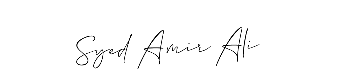 Create a beautiful signature design for name Syed Amir Ali. With this signature (Allison_Script) fonts, you can make a handwritten signature for free. Syed Amir Ali signature style 2 images and pictures png