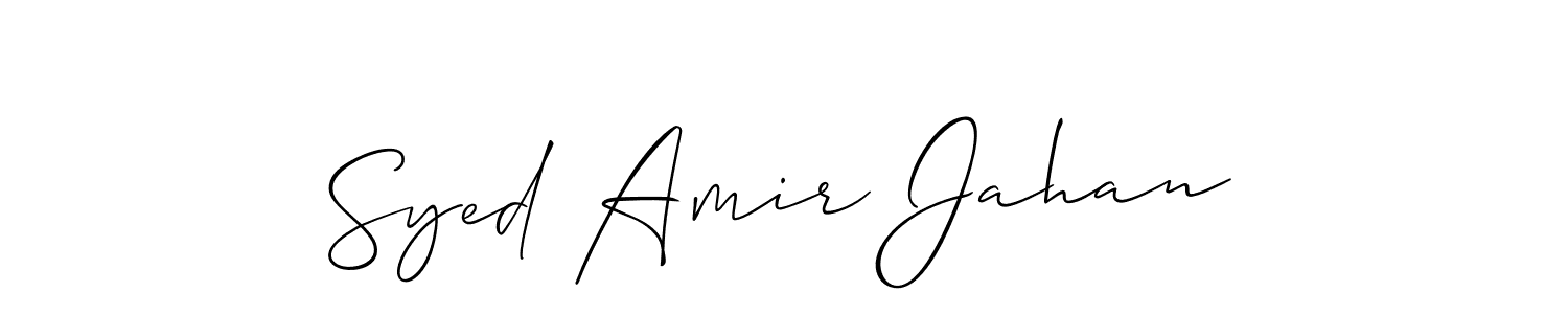 Create a beautiful signature design for name Syed Amir Jahan. With this signature (Allison_Script) fonts, you can make a handwritten signature for free. Syed Amir Jahan signature style 2 images and pictures png