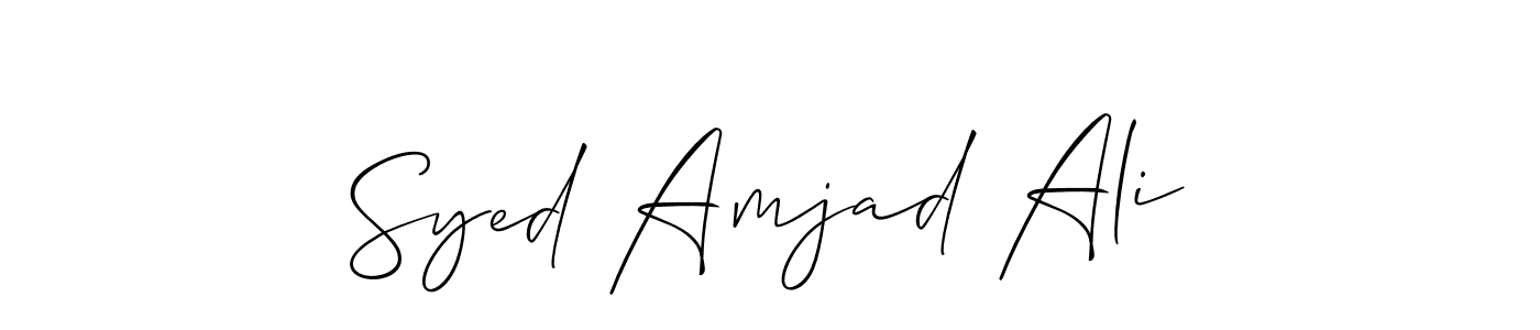 Use a signature maker to create a handwritten signature online. With this signature software, you can design (Allison_Script) your own signature for name Syed Amjad Ali. Syed Amjad Ali signature style 2 images and pictures png