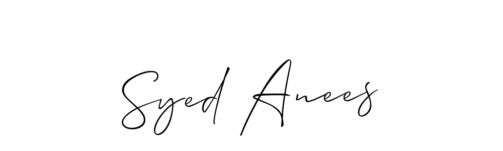 Make a beautiful signature design for name Syed Anees. Use this online signature maker to create a handwritten signature for free. Syed Anees signature style 2 images and pictures png