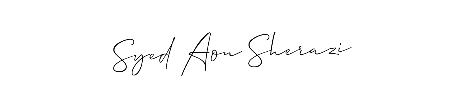 Syed Aon Sherazi stylish signature style. Best Handwritten Sign (Allison_Script) for my name. Handwritten Signature Collection Ideas for my name Syed Aon Sherazi. Syed Aon Sherazi signature style 2 images and pictures png