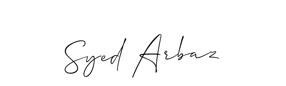 Allison_Script is a professional signature style that is perfect for those who want to add a touch of class to their signature. It is also a great choice for those who want to make their signature more unique. Get Syed Arbaz name to fancy signature for free. Syed Arbaz signature style 2 images and pictures png