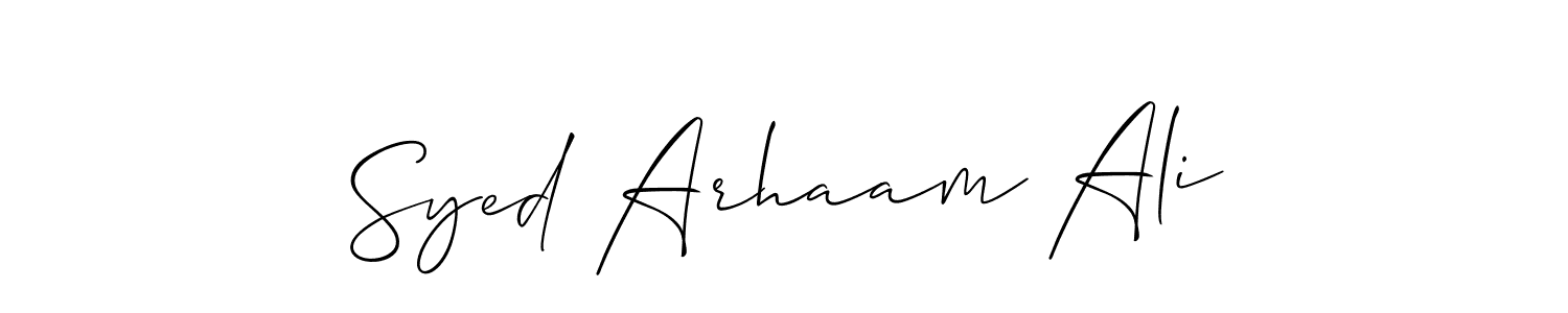 Make a beautiful signature design for name Syed Arhaam Ali. Use this online signature maker to create a handwritten signature for free. Syed Arhaam Ali signature style 2 images and pictures png