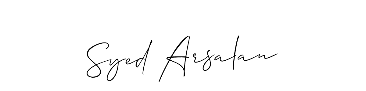 Also You can easily find your signature by using the search form. We will create Syed Arsalan name handwritten signature images for you free of cost using Allison_Script sign style. Syed Arsalan signature style 2 images and pictures png