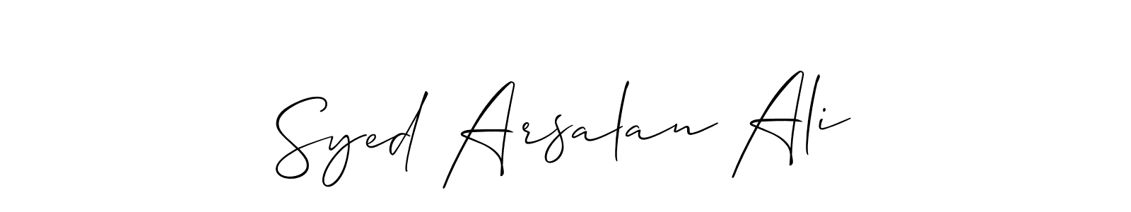 Also we have Syed Arsalan Ali name is the best signature style. Create professional handwritten signature collection using Allison_Script autograph style. Syed Arsalan Ali signature style 2 images and pictures png