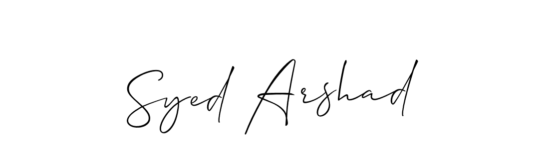 Design your own signature with our free online signature maker. With this signature software, you can create a handwritten (Allison_Script) signature for name Syed Arshad. Syed Arshad signature style 2 images and pictures png