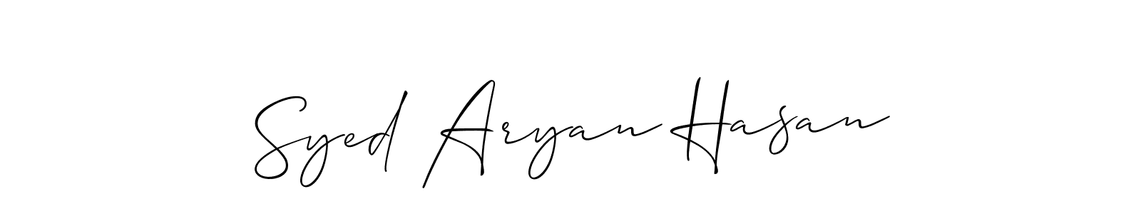 Best and Professional Signature Style for Syed Aryan Hasan. Allison_Script Best Signature Style Collection. Syed Aryan Hasan signature style 2 images and pictures png