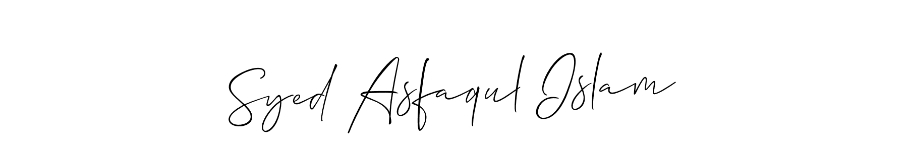 How to make Syed Asfaqul Islam name signature. Use Allison_Script style for creating short signs online. This is the latest handwritten sign. Syed Asfaqul Islam signature style 2 images and pictures png