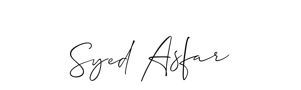 Best and Professional Signature Style for Syed Asfar. Allison_Script Best Signature Style Collection. Syed Asfar signature style 2 images and pictures png