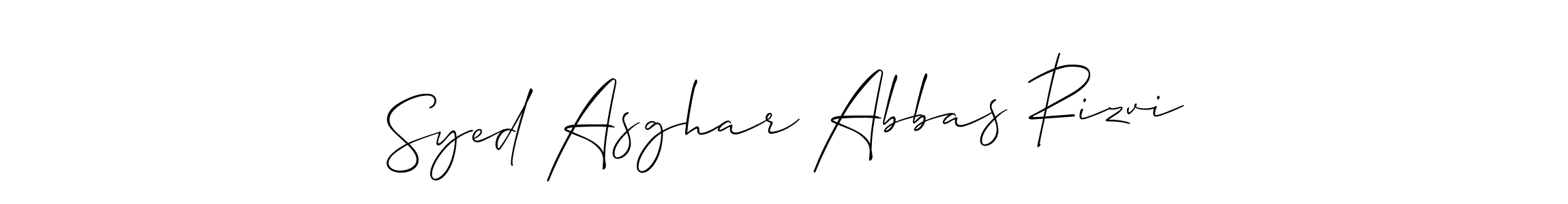How to Draw Syed Asghar Abbas Rizvi signature style? Allison_Script is a latest design signature styles for name Syed Asghar Abbas Rizvi. Syed Asghar Abbas Rizvi signature style 2 images and pictures png
