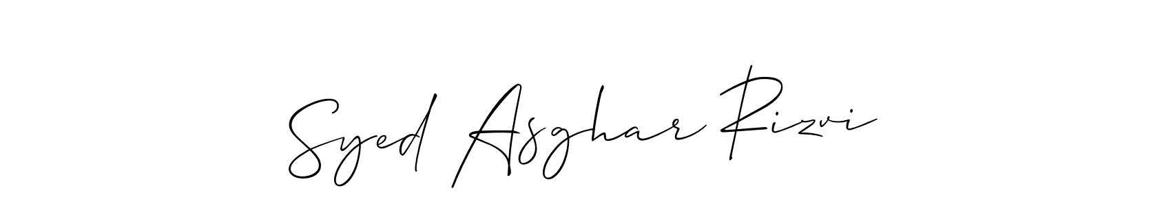 You should practise on your own different ways (Allison_Script) to write your name (Syed Asghar Rizvi) in signature. don't let someone else do it for you. Syed Asghar Rizvi signature style 2 images and pictures png