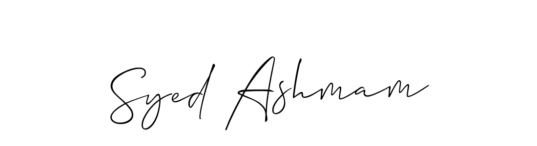 How to make Syed Ashmam signature? Allison_Script is a professional autograph style. Create handwritten signature for Syed Ashmam name. Syed Ashmam signature style 2 images and pictures png