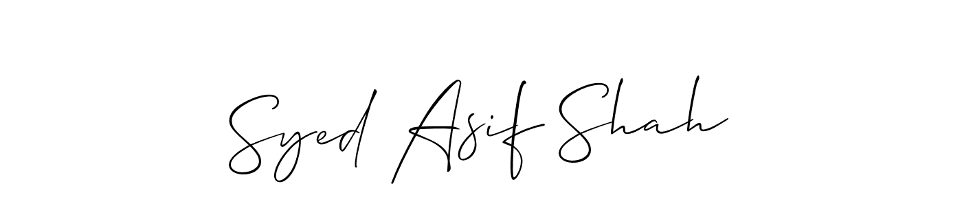 How to make Syed Asif Shah name signature. Use Allison_Script style for creating short signs online. This is the latest handwritten sign. Syed Asif Shah signature style 2 images and pictures png