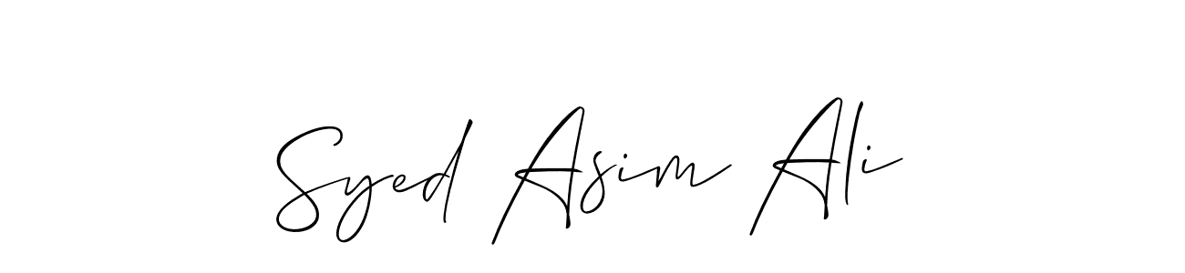 Syed Asim Ali stylish signature style. Best Handwritten Sign (Allison_Script) for my name. Handwritten Signature Collection Ideas for my name Syed Asim Ali. Syed Asim Ali signature style 2 images and pictures png