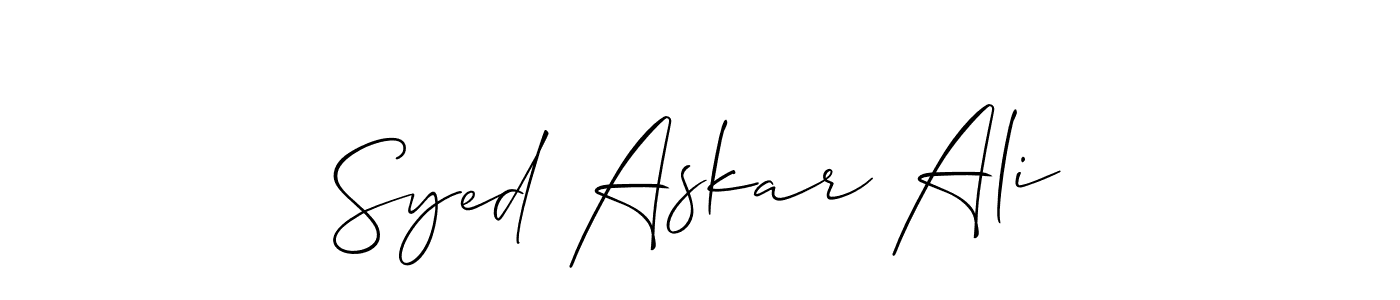 Once you've used our free online signature maker to create your best signature Allison_Script style, it's time to enjoy all of the benefits that Syed Askar Ali name signing documents. Syed Askar Ali signature style 2 images and pictures png
