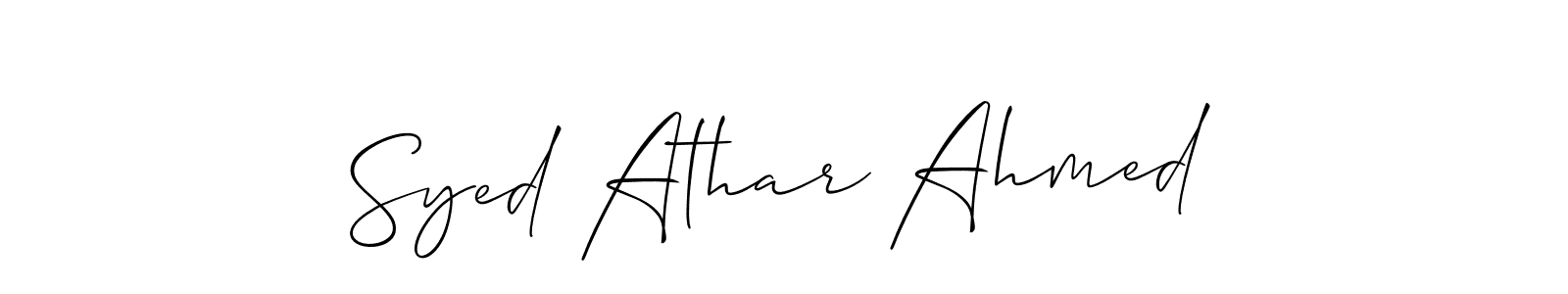 You should practise on your own different ways (Allison_Script) to write your name (Syed Athar Ahmed) in signature. don't let someone else do it for you. Syed Athar Ahmed signature style 2 images and pictures png