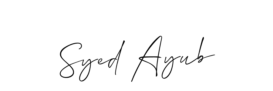 How to make Syed Ayub signature? Allison_Script is a professional autograph style. Create handwritten signature for Syed Ayub name. Syed Ayub signature style 2 images and pictures png