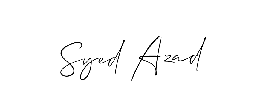 How to make Syed Azad signature? Allison_Script is a professional autograph style. Create handwritten signature for Syed Azad name. Syed Azad signature style 2 images and pictures png