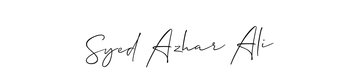 Best and Professional Signature Style for Syed Azhar Ali. Allison_Script Best Signature Style Collection. Syed Azhar Ali signature style 2 images and pictures png