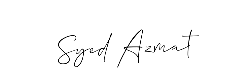 Best and Professional Signature Style for Syed Azmat. Allison_Script Best Signature Style Collection. Syed Azmat signature style 2 images and pictures png