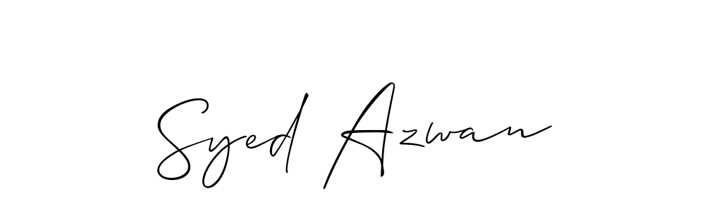 Also You can easily find your signature by using the search form. We will create Syed Azwan name handwritten signature images for you free of cost using Allison_Script sign style. Syed Azwan signature style 2 images and pictures png