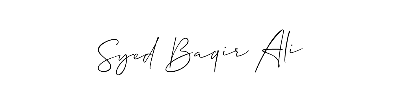 Make a beautiful signature design for name Syed Baqir Ali. Use this online signature maker to create a handwritten signature for free. Syed Baqir Ali signature style 2 images and pictures png